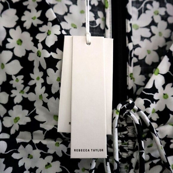 Rebecca Taylor 722953D133 Women's Sz 2 Paige Floral Print Long Sleeve Dress - Picture 8 of 16